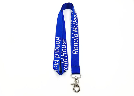 Custom 460mm Length Imprinted Nylon Lanyards Turquoise Color With Thumb Trigger supplier
