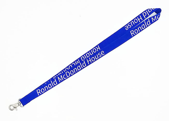 Custom 460mm Length Imprinted Nylon Lanyards Turquoise Color With Thumb Trigger supplier